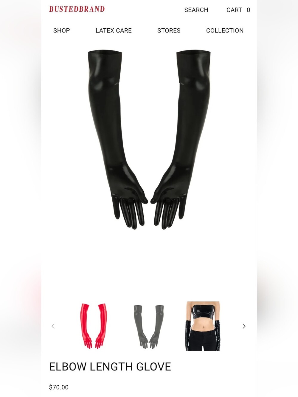 Busted Brand Elbow Length Latex Gloves